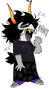 homestuck, gamzee yawning and showing off his teethies. same style as previous sollux