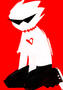 homestuck, dirk sitting like a chud. this was pretty experimental as i was trying out a new brush