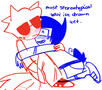 homestuck, john and dave doodle. this drawings very unfinished and i only included it cause i liked the pose lol