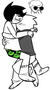 homestuck, john and dave cuddling