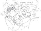 good omens, sketch of crowley and aziraphale as cats
