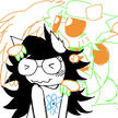 homestuck, ship art of jade and davepeta