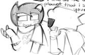 homestuck, very sketchy drawing of john and dave