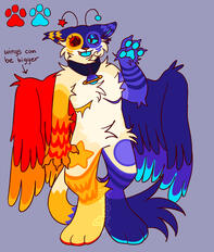 anthro version of the previous character. this is a cat