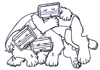 objectified, these are me and my friends razor ocs. theyre siblings awww cuddle pile